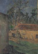 Paul Cezanne Farm Coutyard in Auvers Spain oil painting artist